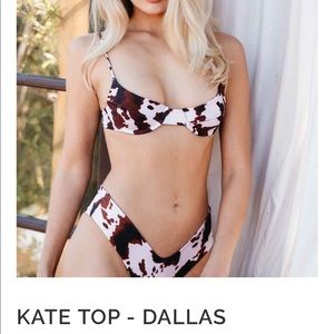 Skatie Dallas print bikini- MED top and SM bottom